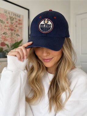 Edmonton Oilers NHL adjustable wool ball cap
